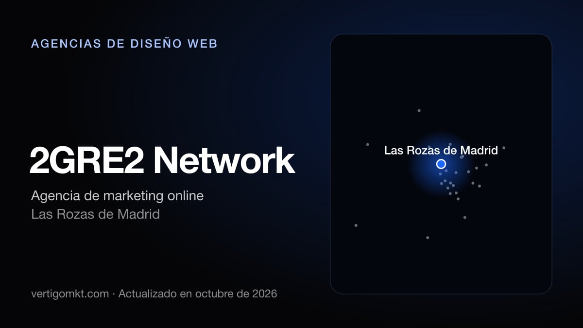 Mejores agencias de diseño web en Las Rozas de Madrid, puesto 3: 2GRE2 Network, con sede en Las Rozas de Madrid