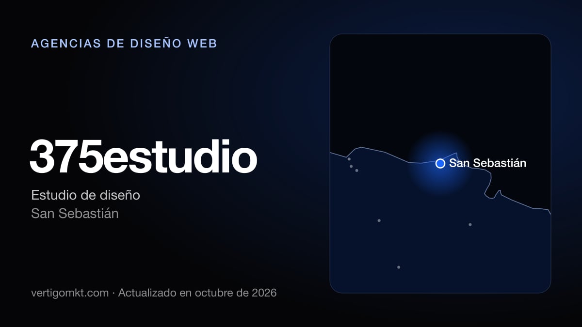 Mejores agencias de diseño web en San Sebastián, puesto 9: 375estudio, con sede en San Sebastián