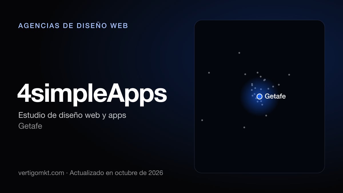 4simpleApps (Getafe), puesto 2 entre las mejores agencias de diseño web de Getafe