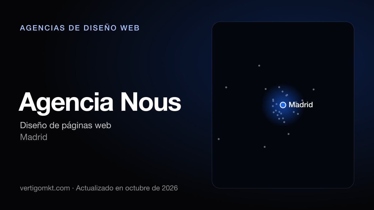 Agencia Nous (Madrid), puesto 10 entre las mejores agencias de diseño web de Madrid