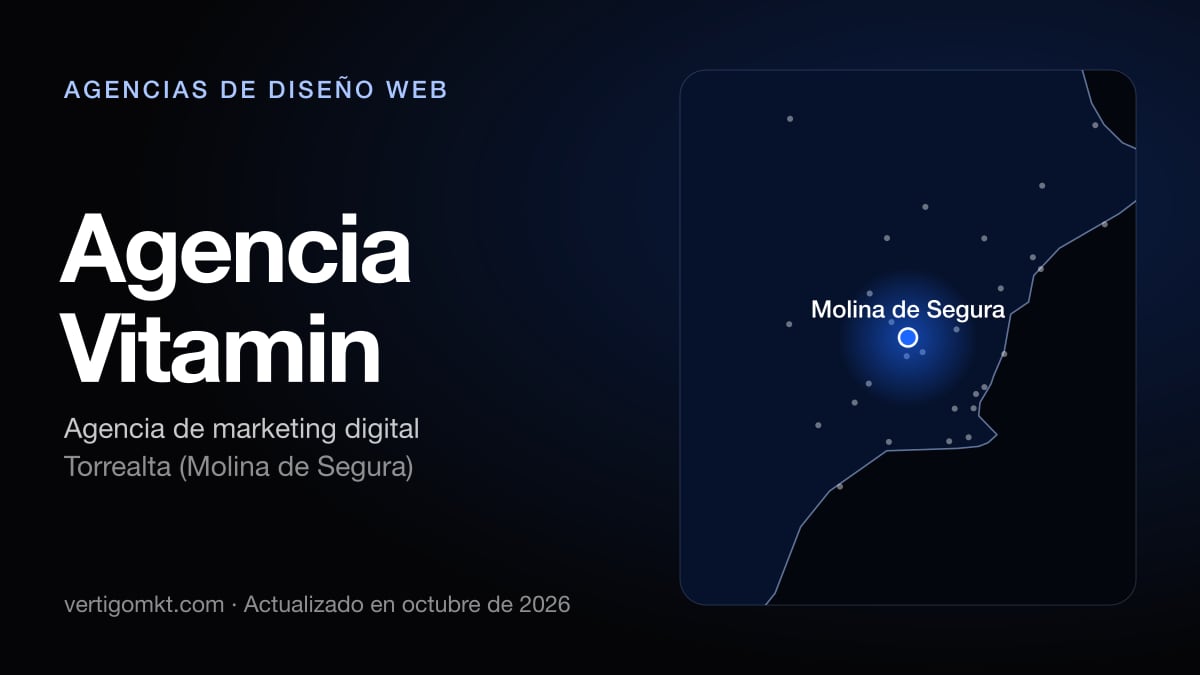 Agencia Vitamin, diseño web en Torrealta (Molina de Segura): puesto 9 del ranking de las mejores agencias de diseño web en Molina de Segura