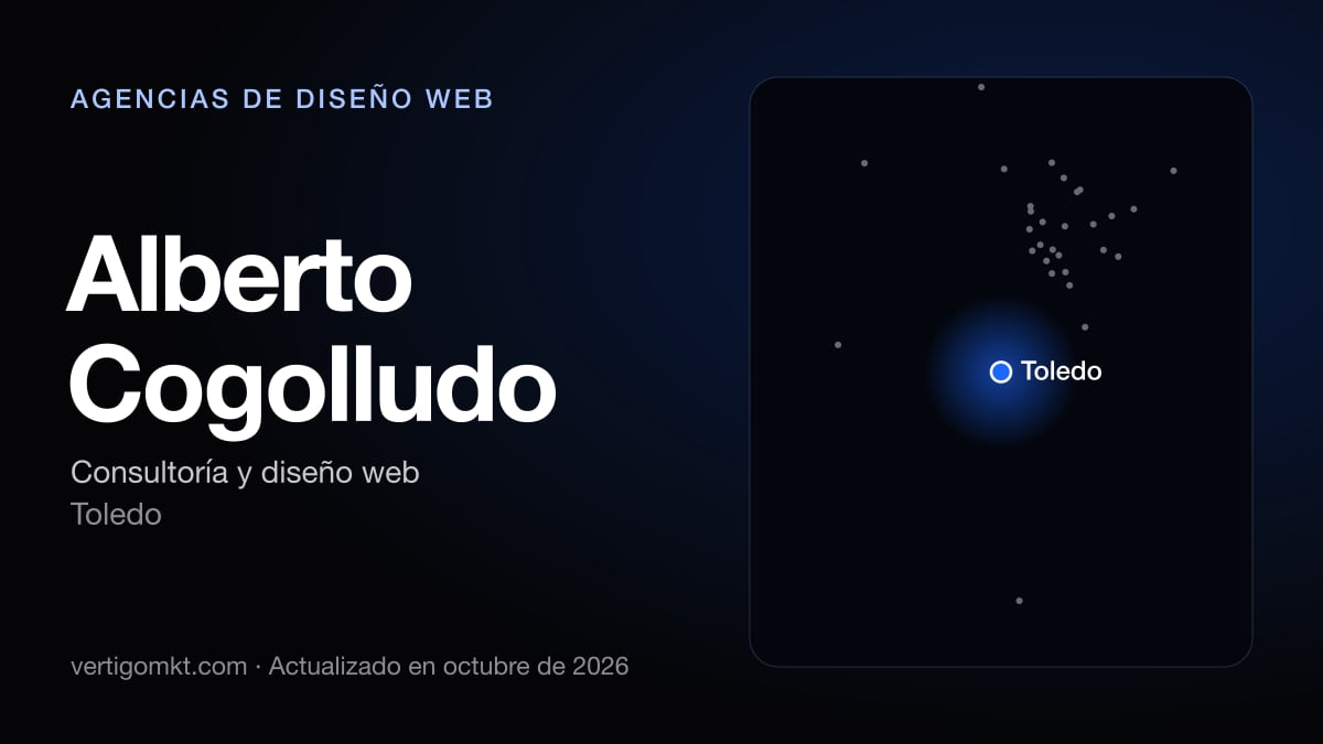Alberto Cogolludo, diseño web en Toledo: puesto 7 del ranking de las mejores agencias de diseño web en Toledo