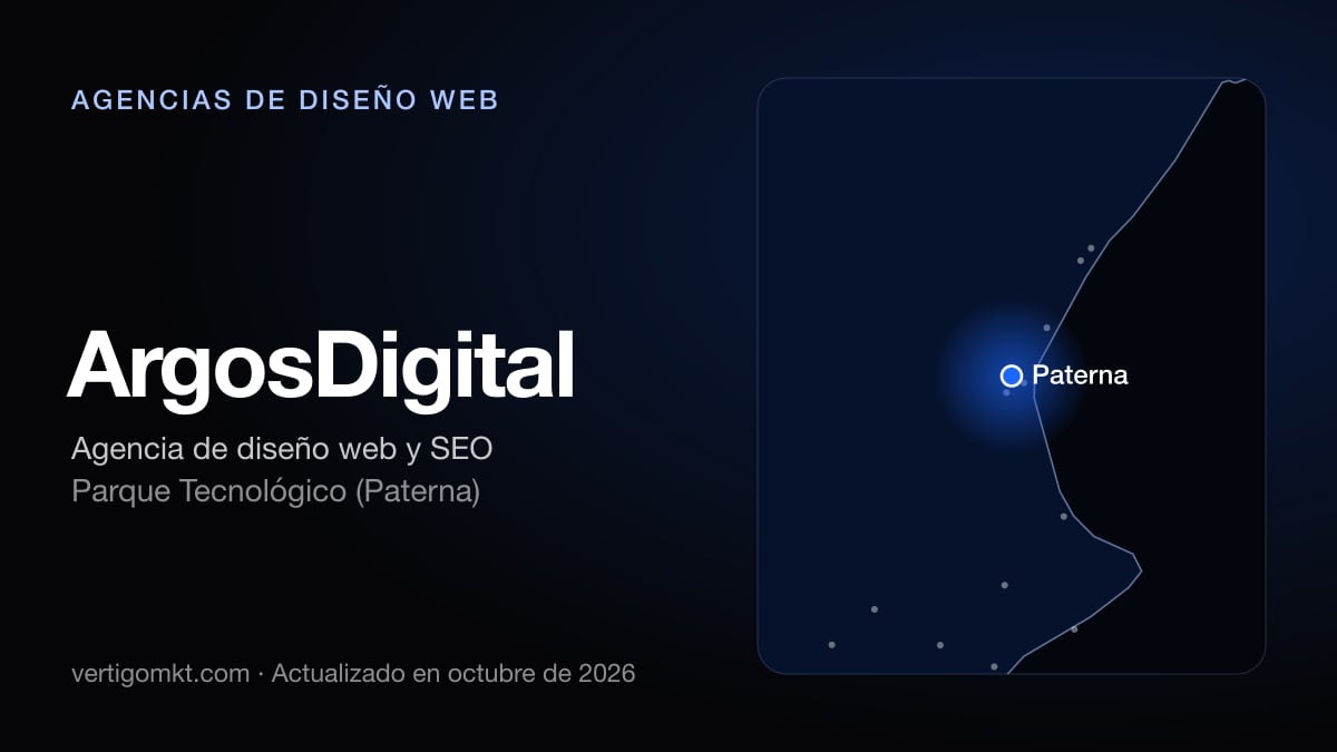 ArgosDigital, diseño web en Parque Tecnológico (Paterna): puesto 9 del ranking de las mejores agencias de diseño web en Paterna