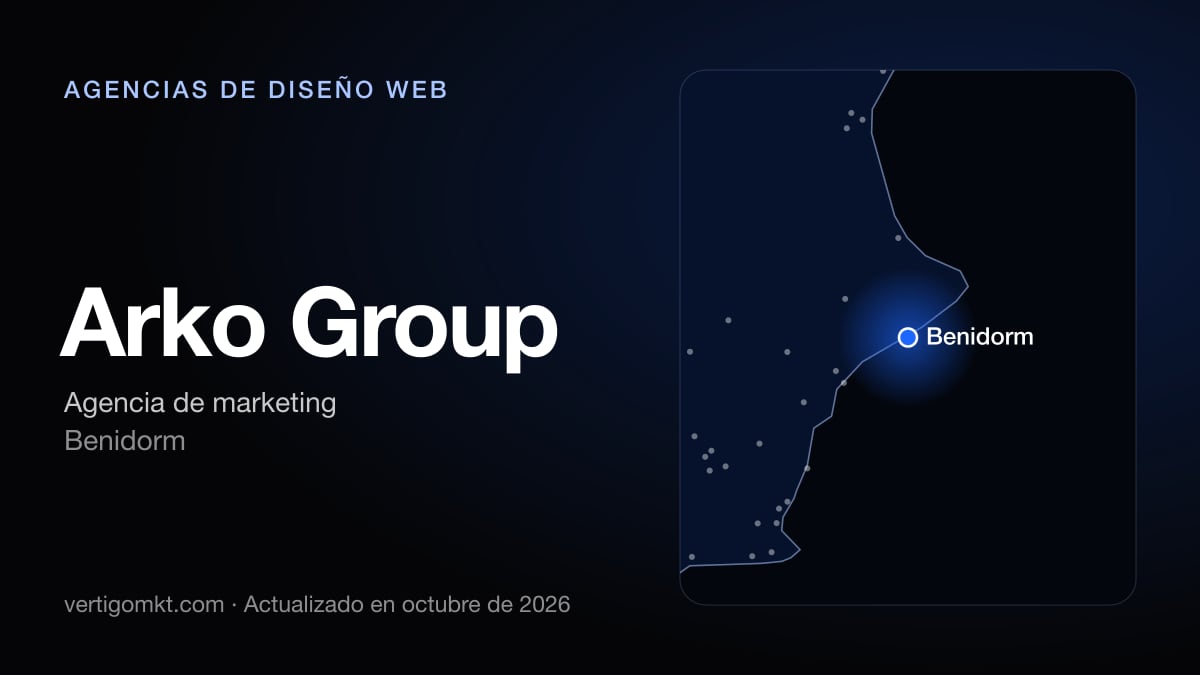 Mejores agencias de diseño web en Benidorm, puesto 2: Arko Group, con sede en Benidorm