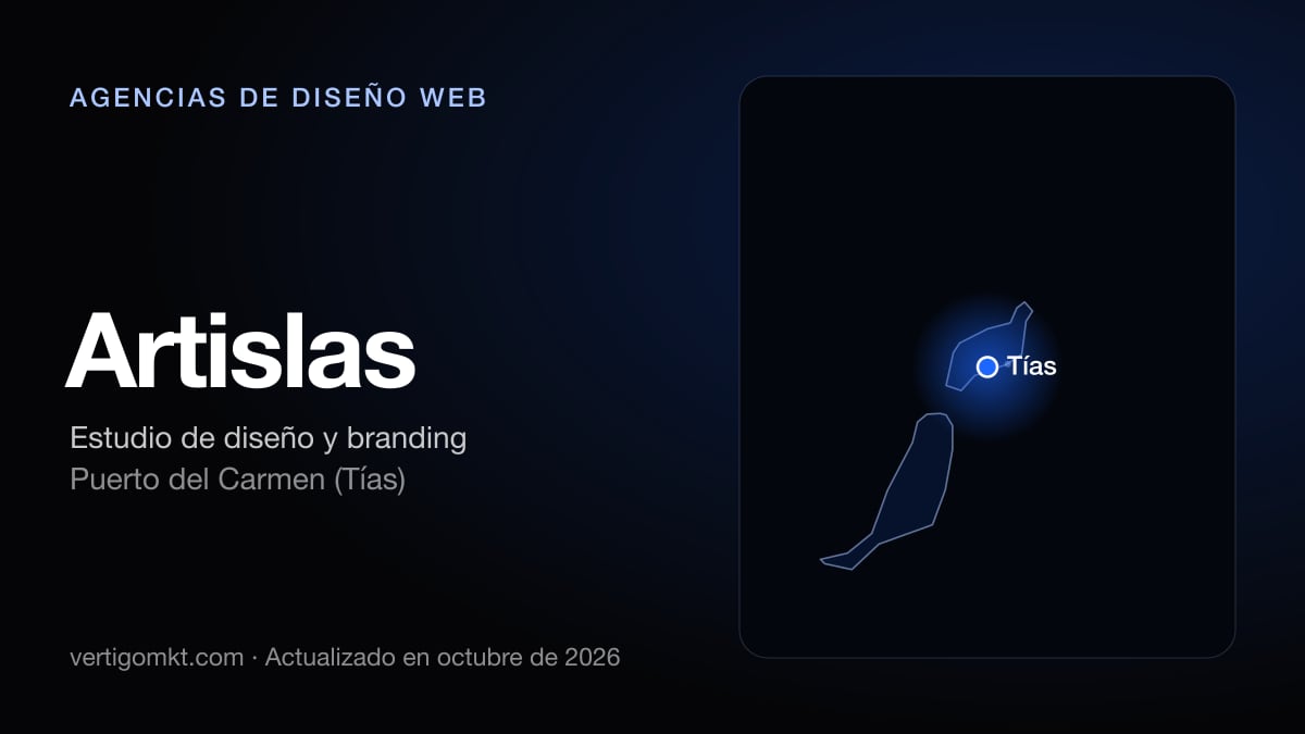 Artislas, diseño web en Puerto del Carmen (Tías): puesto 8 del ranking de las mejores agencias de diseño web en Arrecife