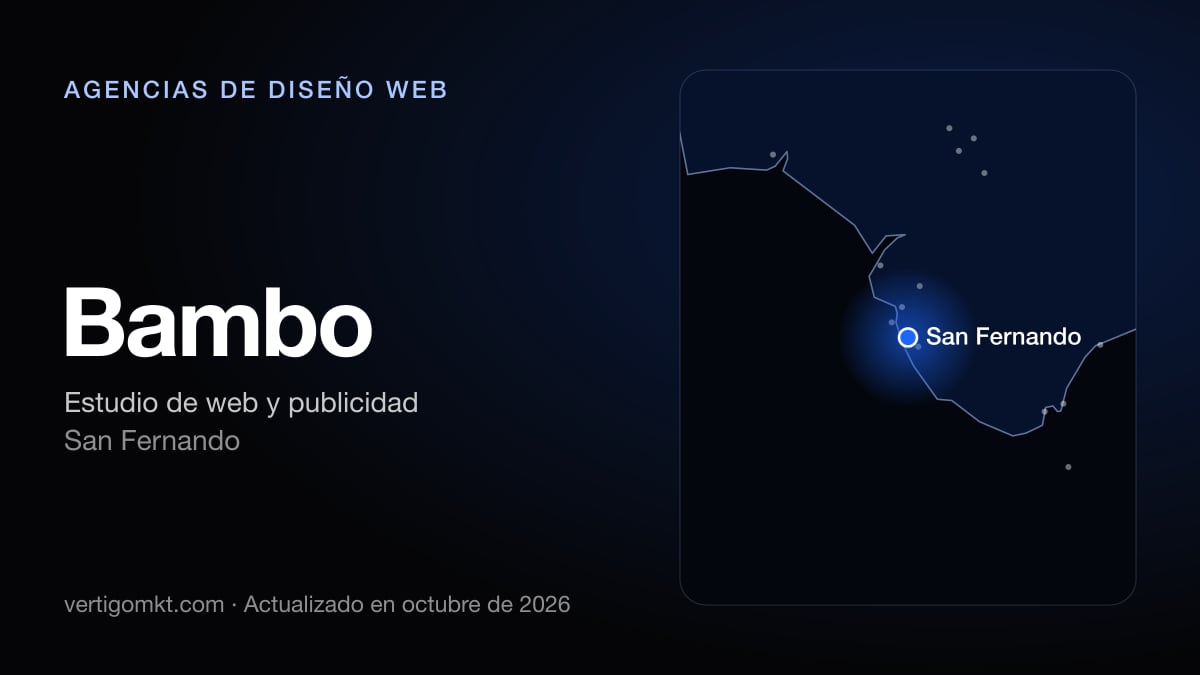 Bambo, diseño web en San Fernando: puesto 2 del ranking de las mejores agencias de diseño web en San Fernando