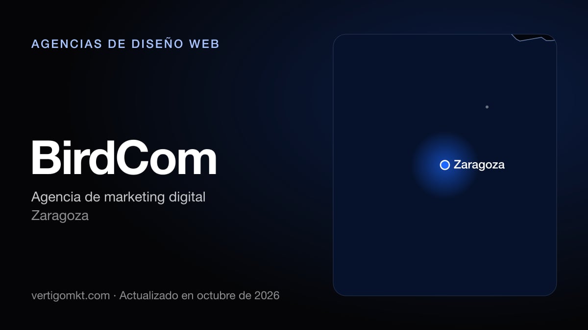 BirdCom (Zaragoza), puesto 10 entre las mejores agencias de diseño web de Zaragoza