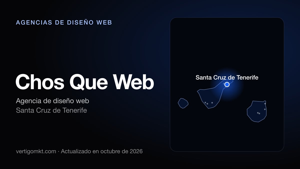 Mejores agencias de diseño web en Granadilla de Abona, puesto 2: Chos Que Web, con sede en Santa Cruz de Tenerife