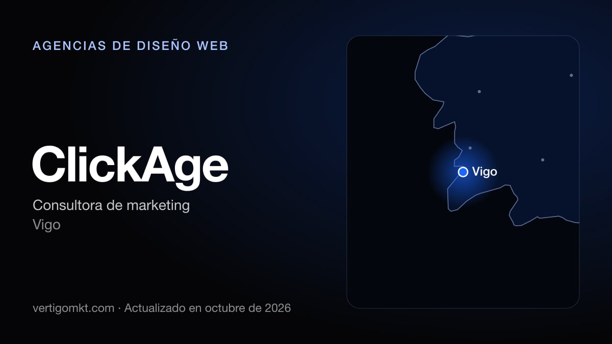 ClickAge, diseño web en Vigo: puesto 8 del ranking de las mejores agencias de diseño web en Pontevedra