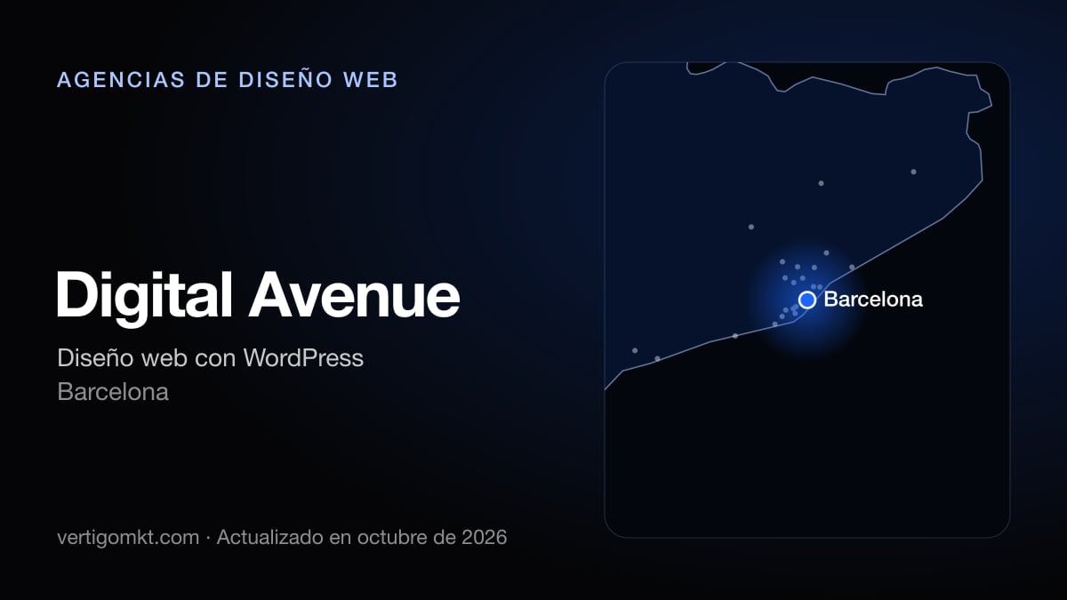Mejores agencias de diseño web en Badalona, puesto 9: Digital Avenue, con sede en Barcelona