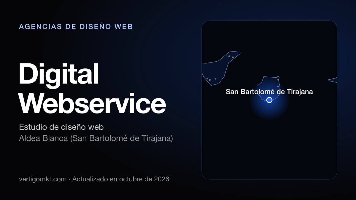 Mejores agencias de diseño web en San Bartolomé de Tirajana, puesto 6: Digital Webservice, con sede en Aldea Blanca (San Bartolomé de Tirajana)