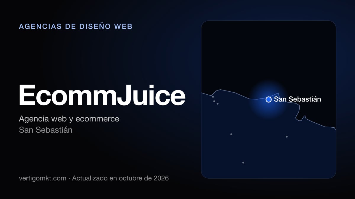 EcommJuice, diseño web en San Sebastián: puesto 2 del ranking de las mejores agencias de diseño web en San Sebastián