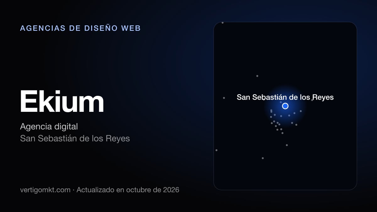 Ekium (San Sebastián de los Reyes), puesto 9 entre las mejores agencias de diseño web de Colmenar Viejo