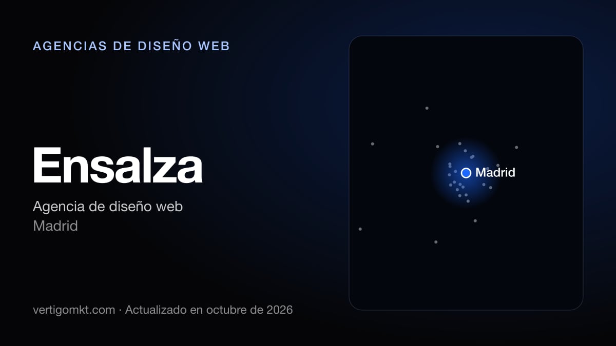 Mejores agencias de diseño web en Collado Villalba, puesto 6: Ensalza, con sede en Madrid