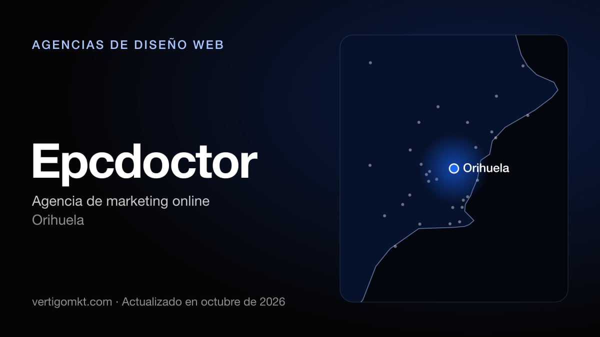 Epcdoctor (Orihuela), puesto 6 entre las mejores agencias de diseño web de Orihuela