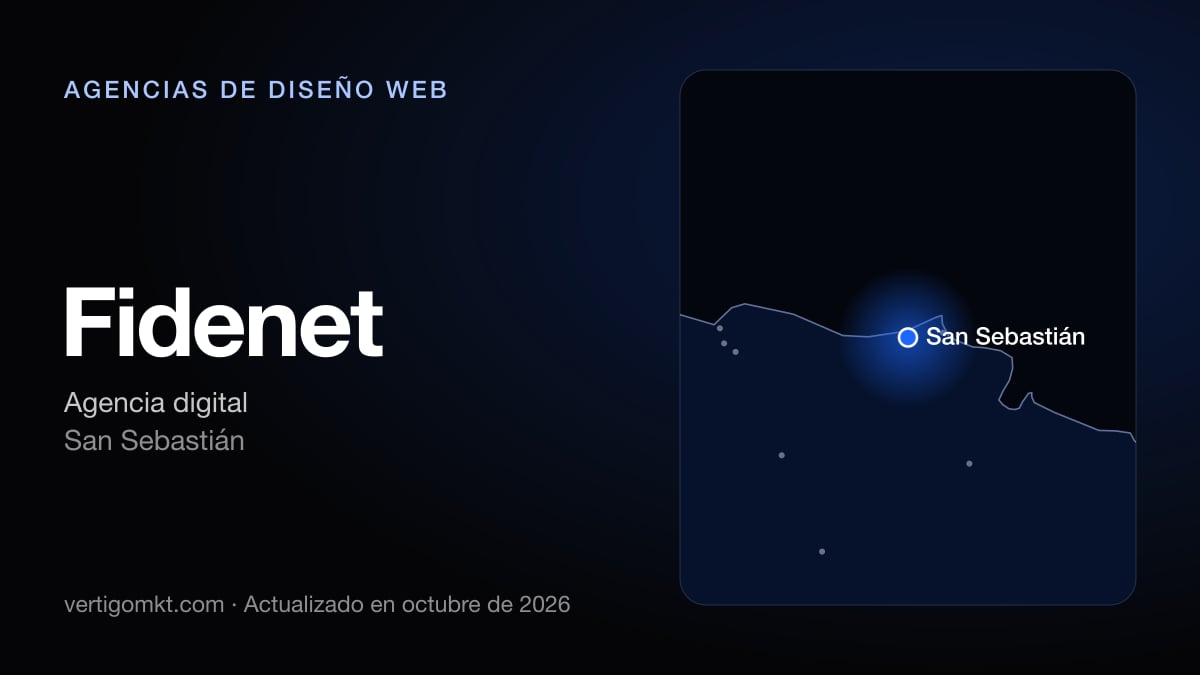 Mejores agencias de diseño web en San Sebastián, puesto 7: Fidenet, con sede en San Sebastián