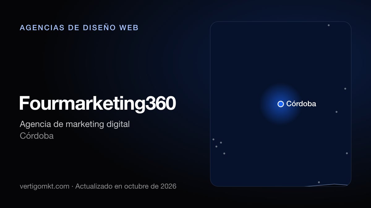 Fourmarketing360 (Córdoba), puesto 9 entre las mejores agencias de diseño web de Córdoba