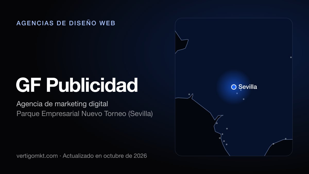 Mejores agencias de diseño web en Utrera, puesto 7: GF Publicidad, con sede en Parque Empresarial Nuevo Torneo (Sevilla)