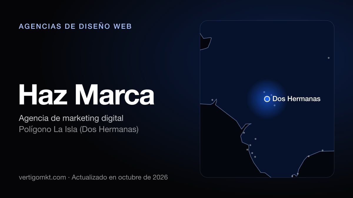 Haz Marca, diseño web en Polígono La Isla (Dos Hermanas): puesto 7 del ranking de las mejores agencias de diseño web en Dos Hermanas