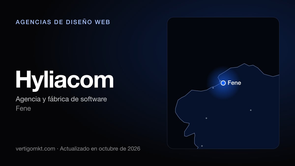 Hyliacom (Fene), puesto 9 entre las mejores agencias de diseño web de A Coruña
