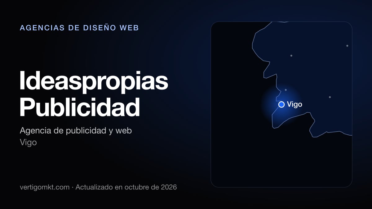 Mejores agencias de diseño web en Vigo, puesto 6: Ideaspropias Publicidad, con sede en Vigo