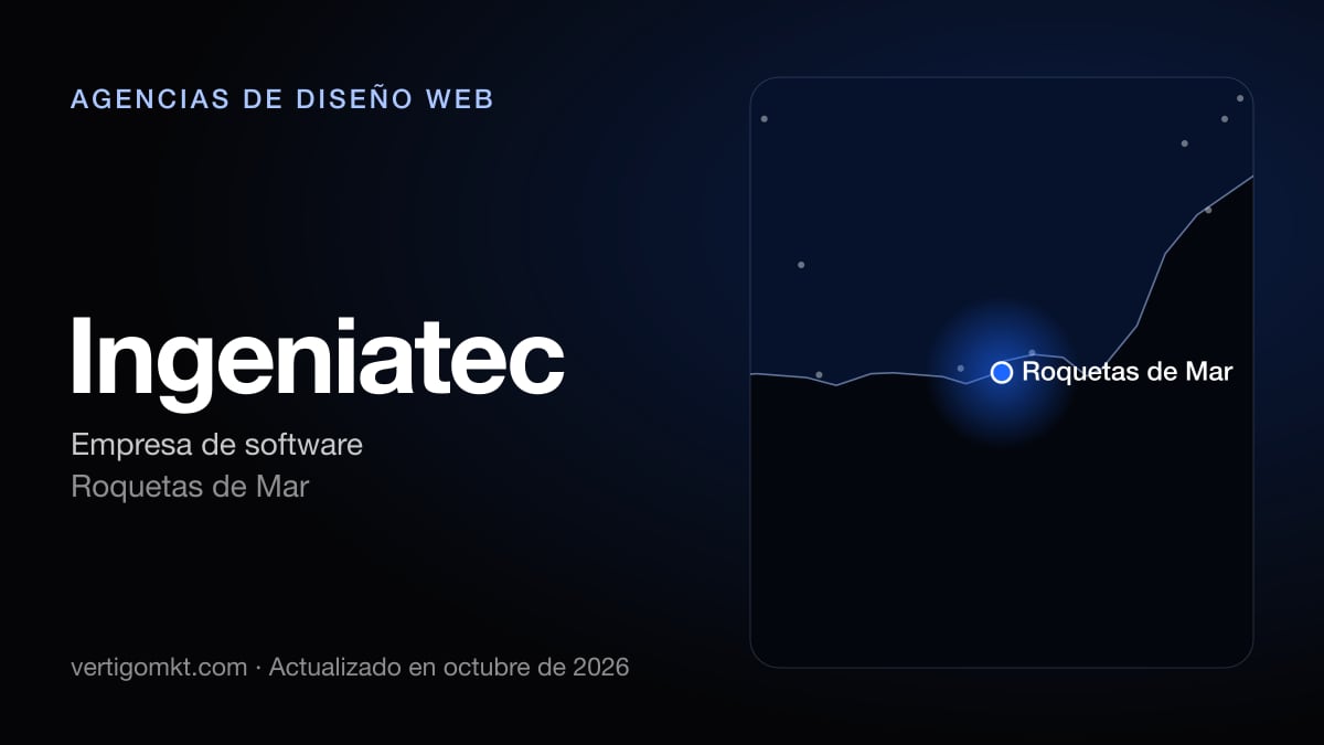 Mejores agencias de diseño web en Roquetas de Mar, puesto 4: Ingeniatec, con sede en Roquetas de Mar