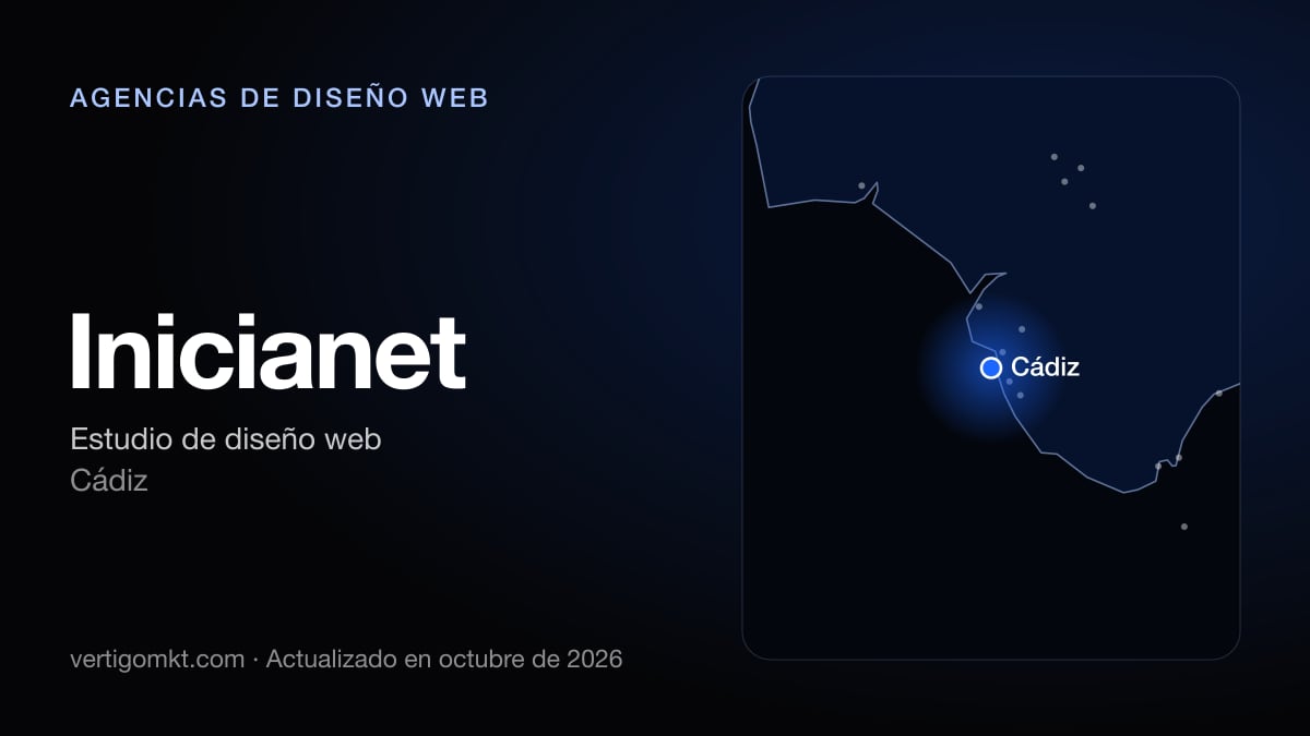 Inicianet (Cádiz), puesto 8 entre las mejores agencias de diseño web de San Fernando