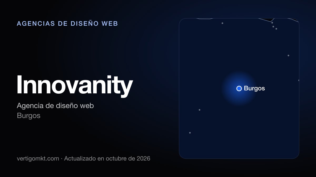 Innovanity, diseño web en Burgos: puesto 5 del ranking de las mejores agencias de diseño web en Burgos