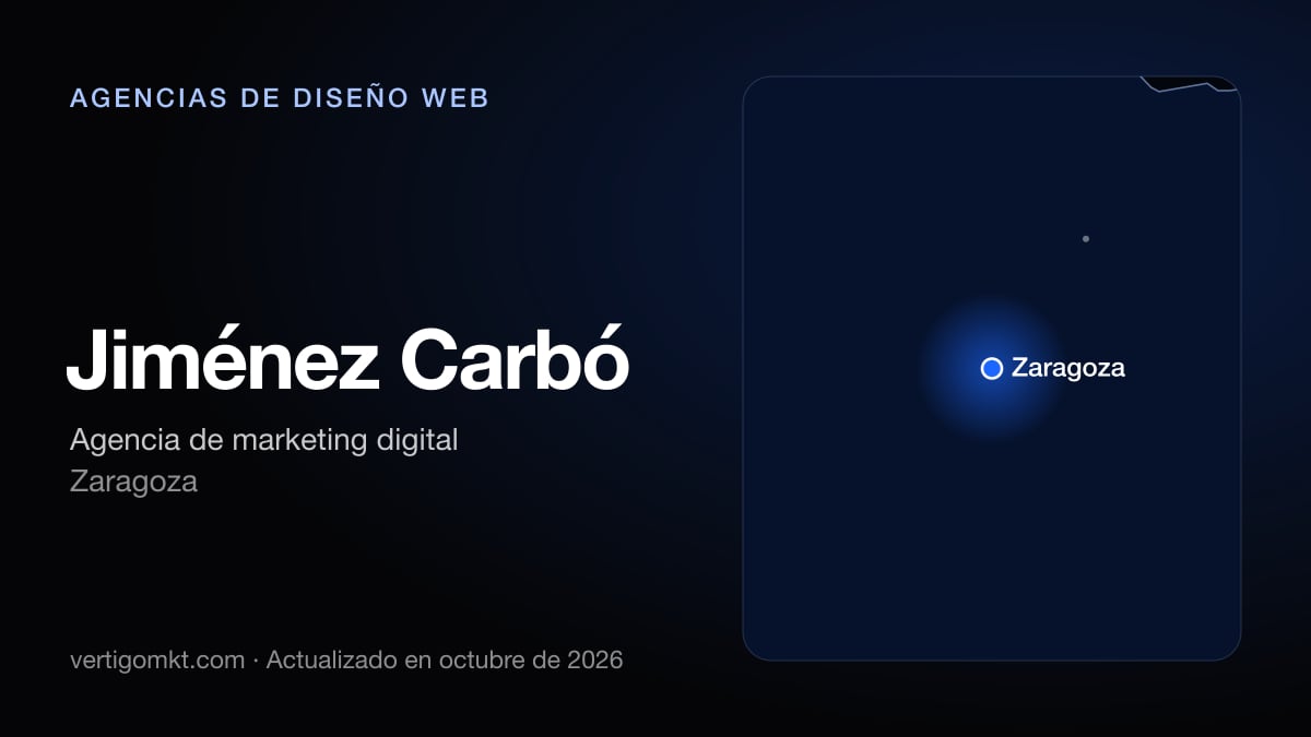 Jiménez Carbó (Zaragoza), puesto 9 entre las mejores agencias de diseño web de Zaragoza