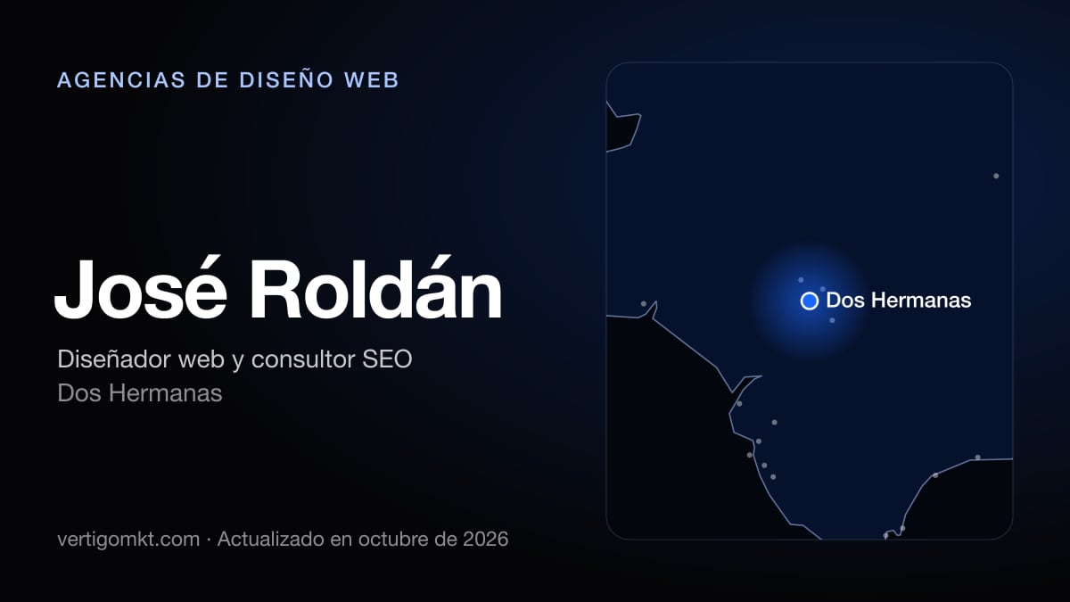 Mejores agencias de diseño web en Dos Hermanas, puesto 9: José Roldán, con sede en Dos Hermanas