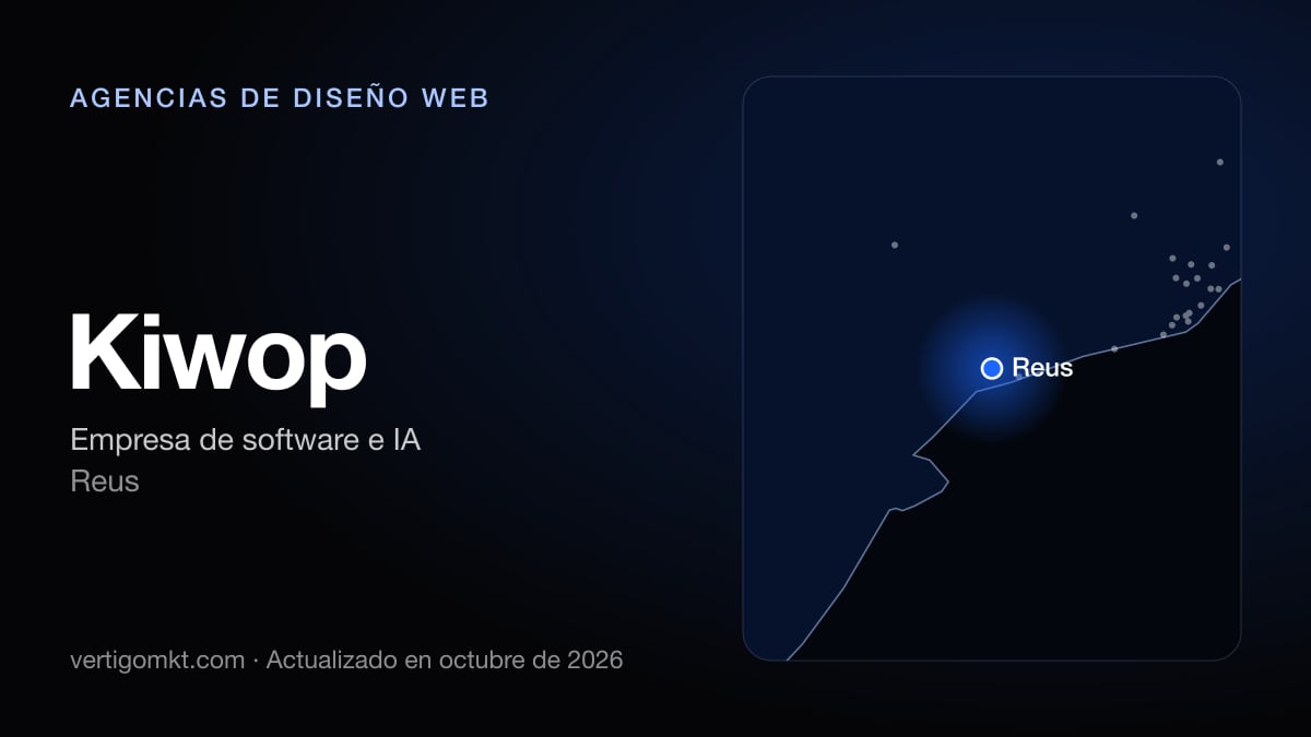 Mejores agencias de diseño web en Tarragona, puesto 8: Kiwop, con sede en Reus