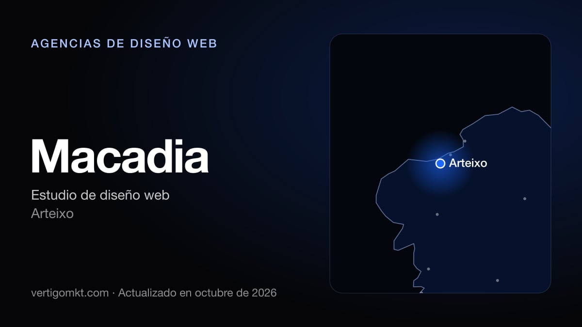 Macadia (Arteixo), puesto 8 entre las mejores agencias de diseño web de A Coruña