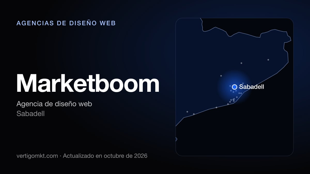 Mejores agencias de diseño web en Sabadell, puesto 3: Marketboom, con sede en Sabadell
