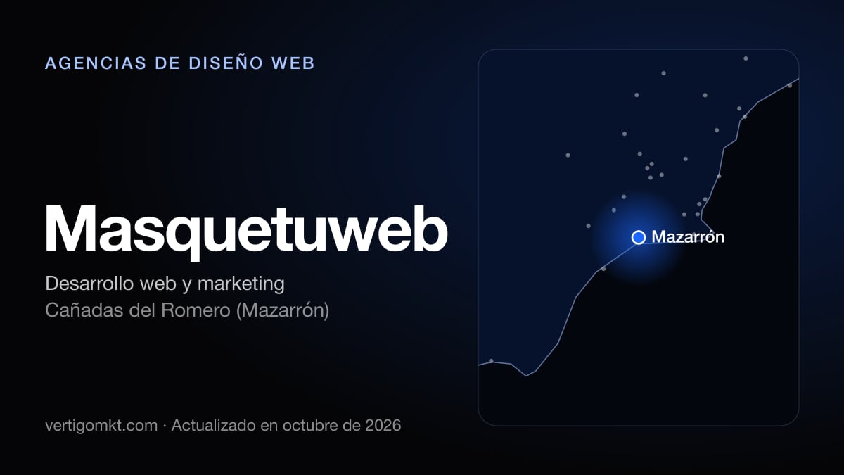Masquetuweb, diseño web en Cañadas del Romero (Mazarrón): puesto 10 del ranking de las mejores agencias de diseño web en Mazarrón