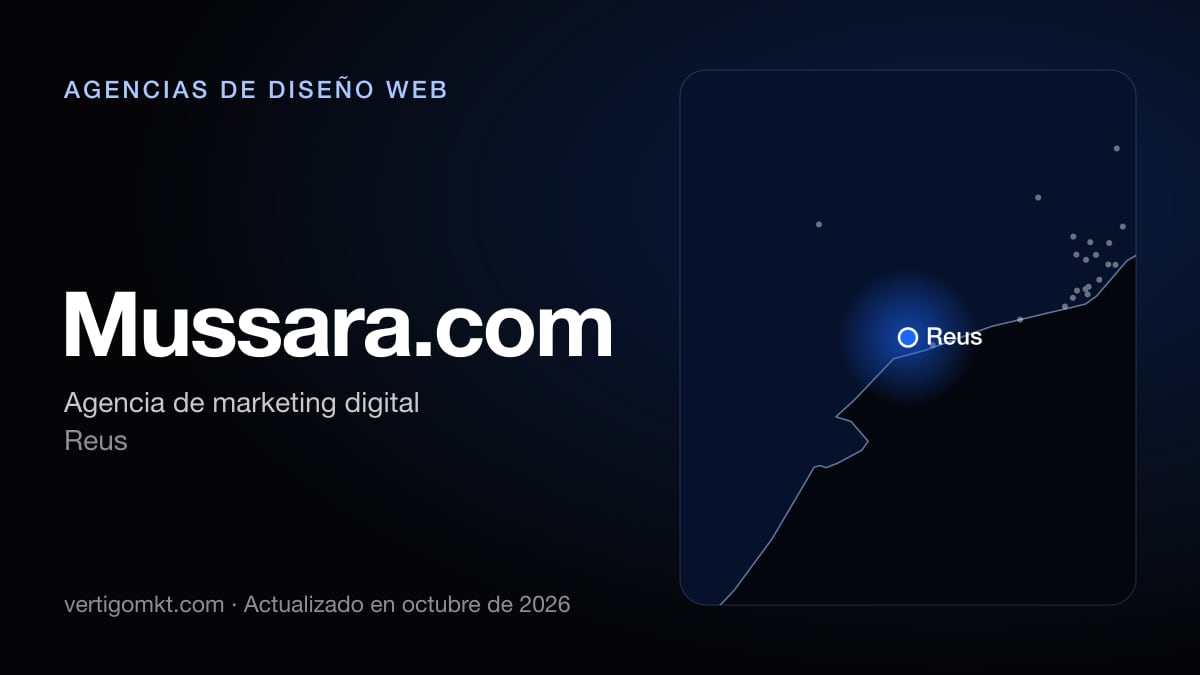 Mussara.com, diseño web en Reus: puesto 5 del ranking de las mejores agencias de diseño web en Reus