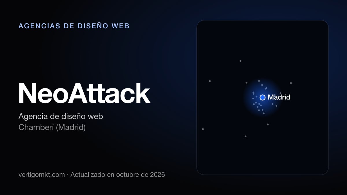 NeoAttack (Chamberí (Madrid)), puesto 9 entre las mejores agencias de diseño web de España