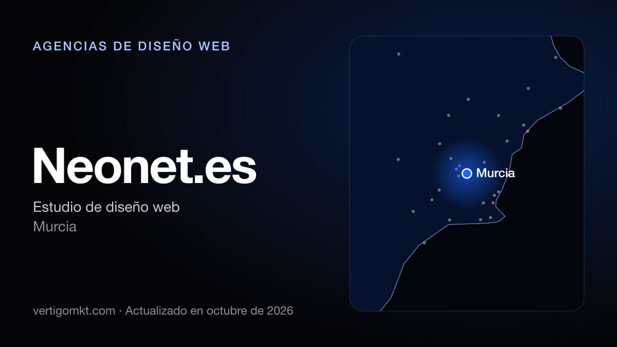 Neonet.es, diseño web en Murcia: puesto 7 del ranking de las mejores agencias de diseño web en Murcia