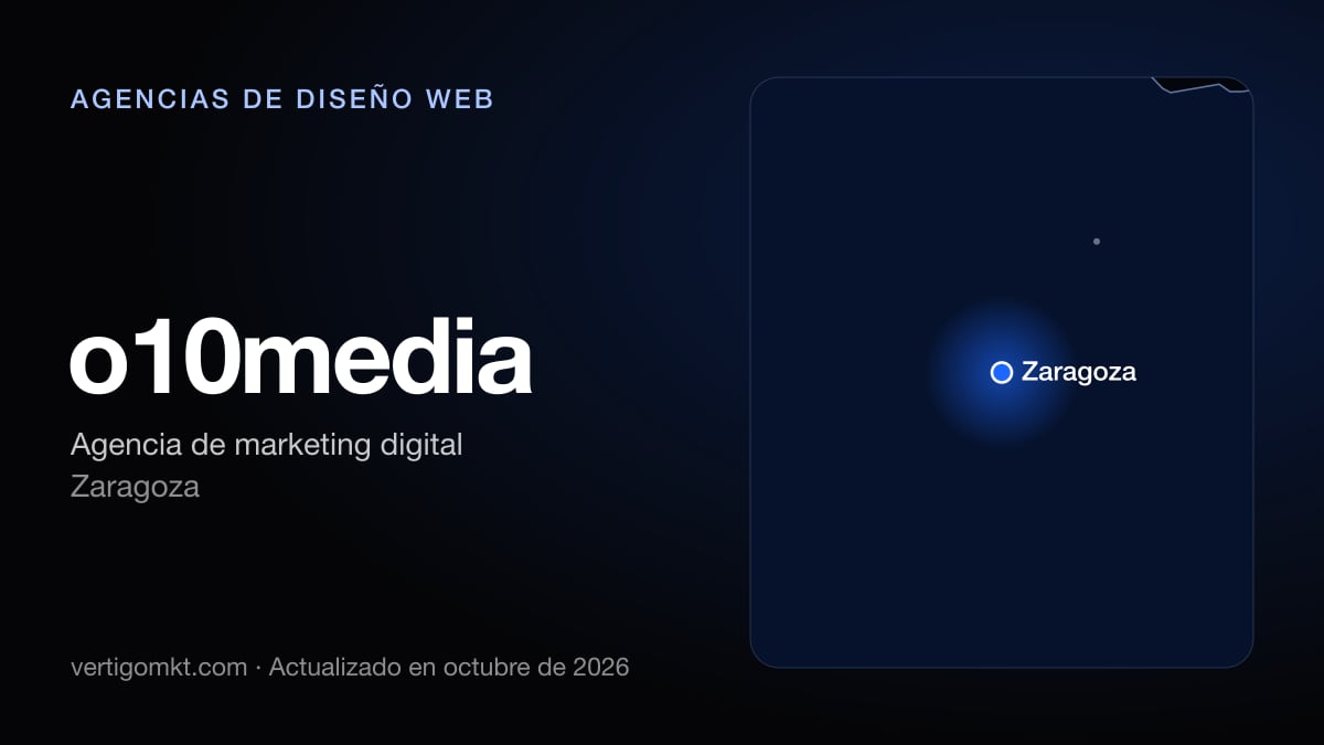 o10media (Zaragoza), puesto 5 entre las mejores agencias de diseño web de Zaragoza