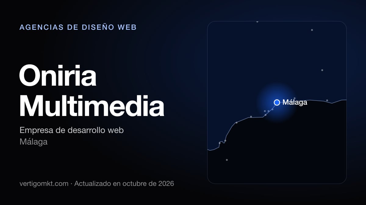 Mejores agencias de diseño web en Málaga, puesto 9: Oniria Multimedia, con sede en Málaga