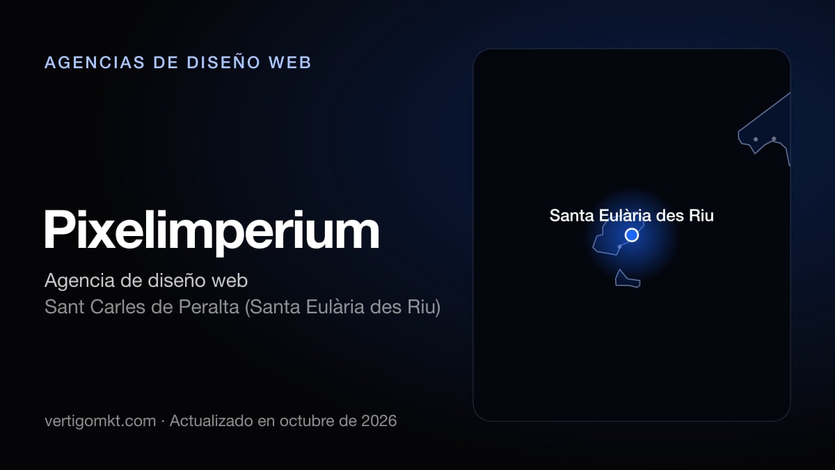 Pixelimperium (Sant Carles de Peralta (Santa Eulària des Riu)), puesto 5 entre las mejores agencias de diseño web de Ibiza