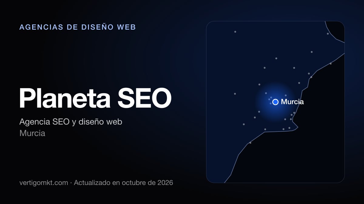 Mejores agencias de diseño web en Murcia, puesto 9: Planeta SEO, con sede en Murcia