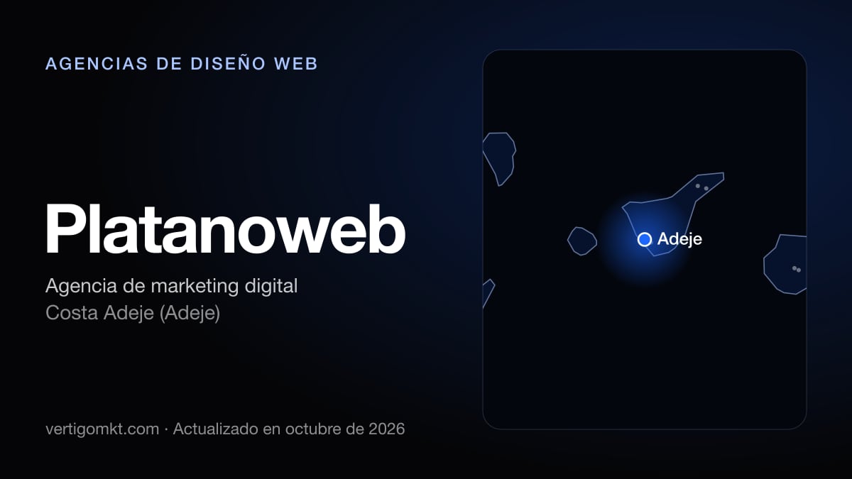 Platanoweb (Costa Adeje (Adeje)), puesto 8 entre las mejores agencias de diseño web de Adeje