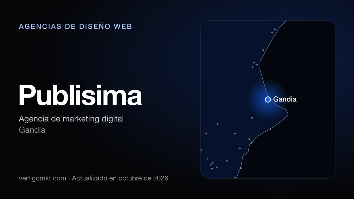 Mejores agencias de diseño web en Gandia, puesto 4: Publisima, con sede en Gandia