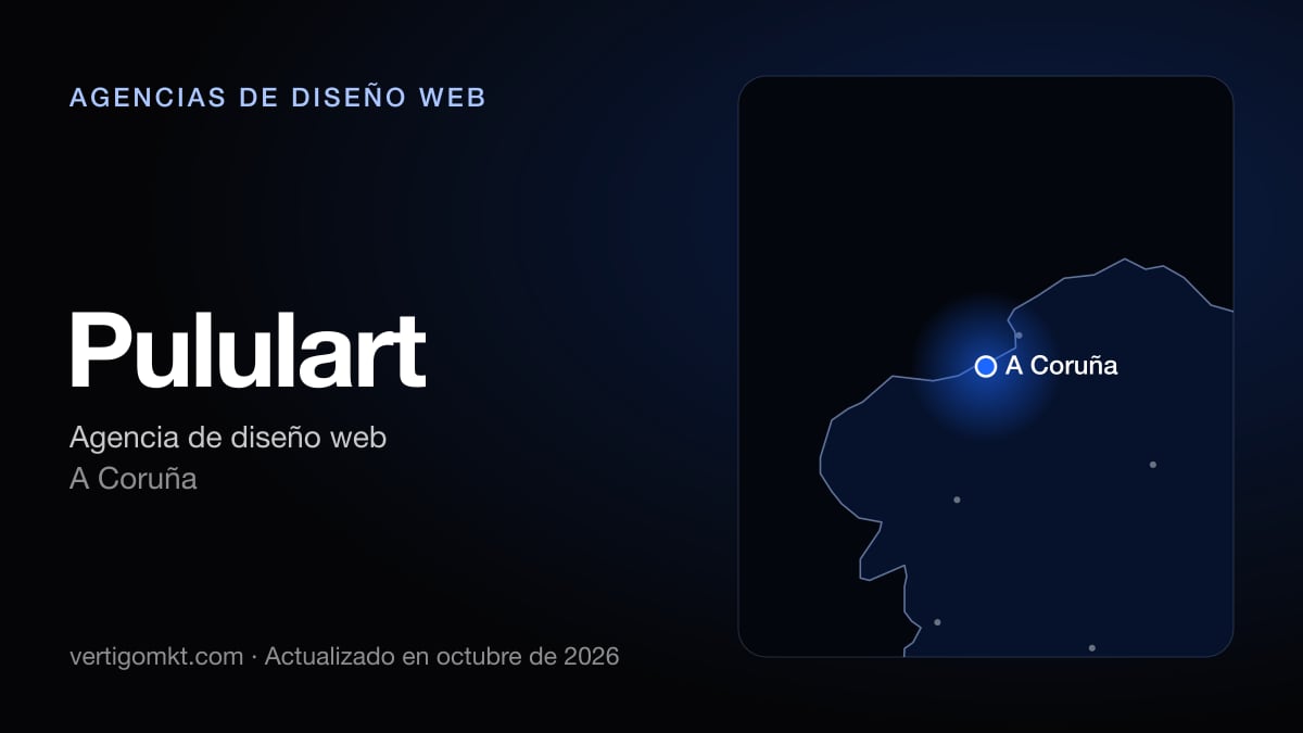 Mejores agencias de diseño web en A Coruña, puesto 2: Pululart, con sede en A Coruña