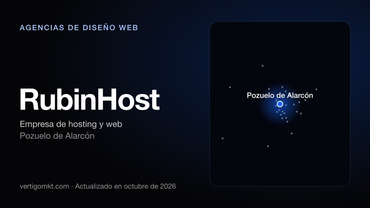 RubinHost (Pozuelo de Alarcón), puesto 10 entre las mejores agencias de diseño web de Pozuelo de Alarcón