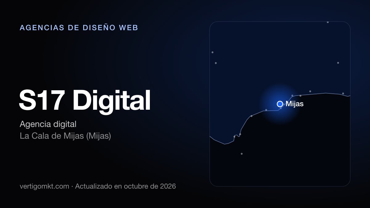 S17 Digital, diseño web en La Cala de Mijas (Mijas): puesto 2 del ranking de las mejores agencias de diseño web en Mijas