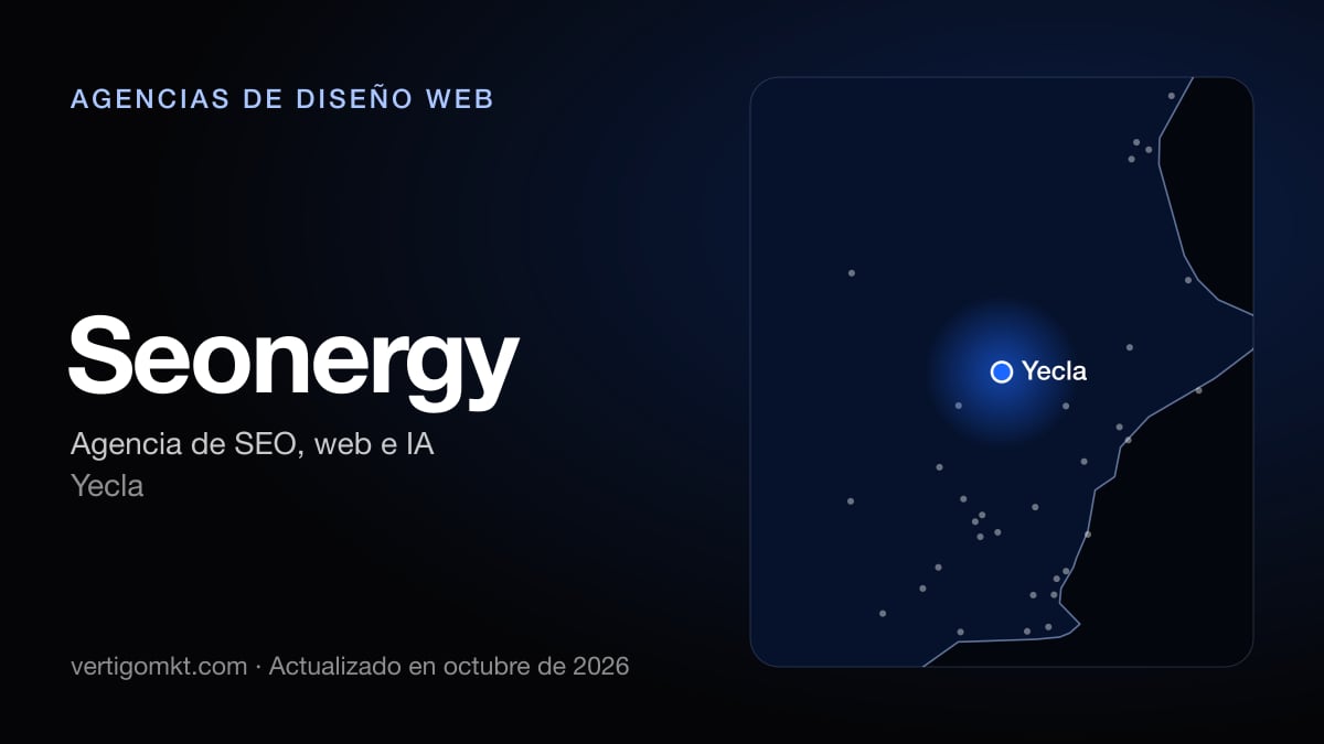 Seonergy (Yecla), puesto 3 entre las mejores agencias de diseño web de Yecla