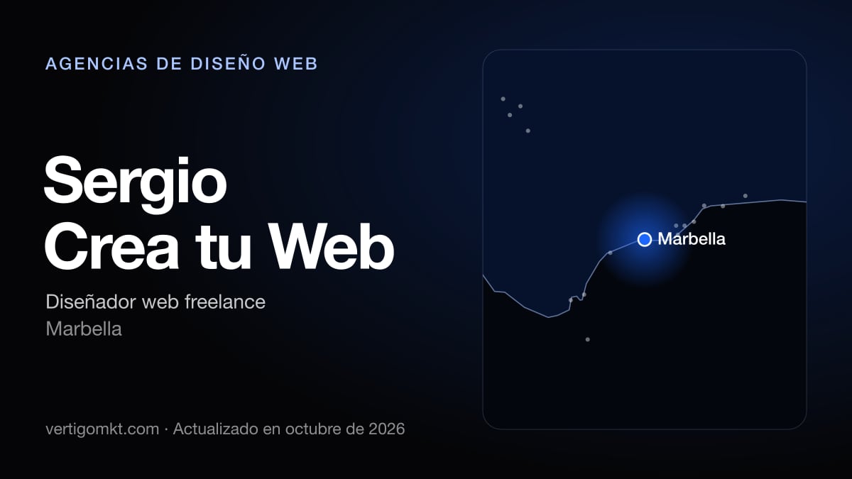 Sergio Crea tu Web (Marbella), puesto 9 entre las mejores agencias de diseño web de Marbella