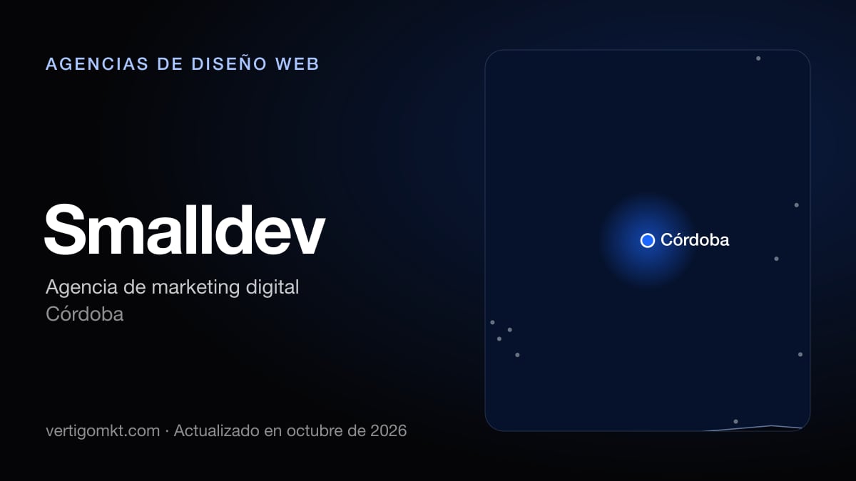 Smalldev (Córdoba), puesto 5 entre las mejores agencias de diseño web de Córdoba
