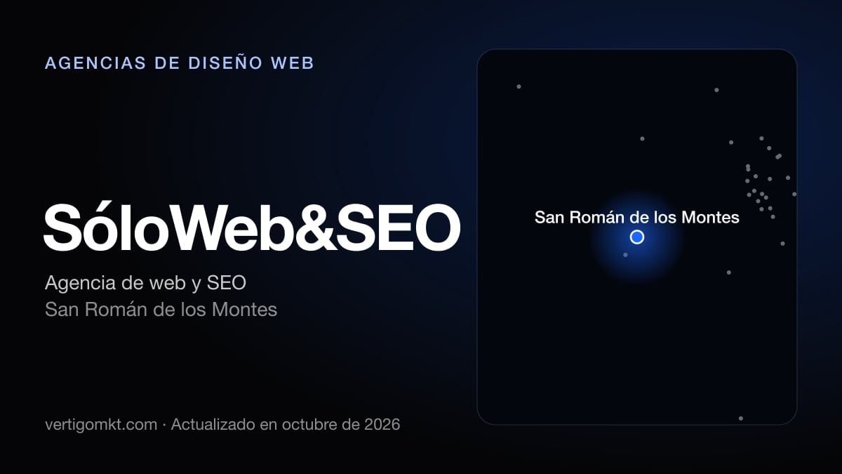 Mejores agencias de diseño web en Talavera de la Reina, puesto 9: SóloWeb&SEO, con sede en San Román de los Montes